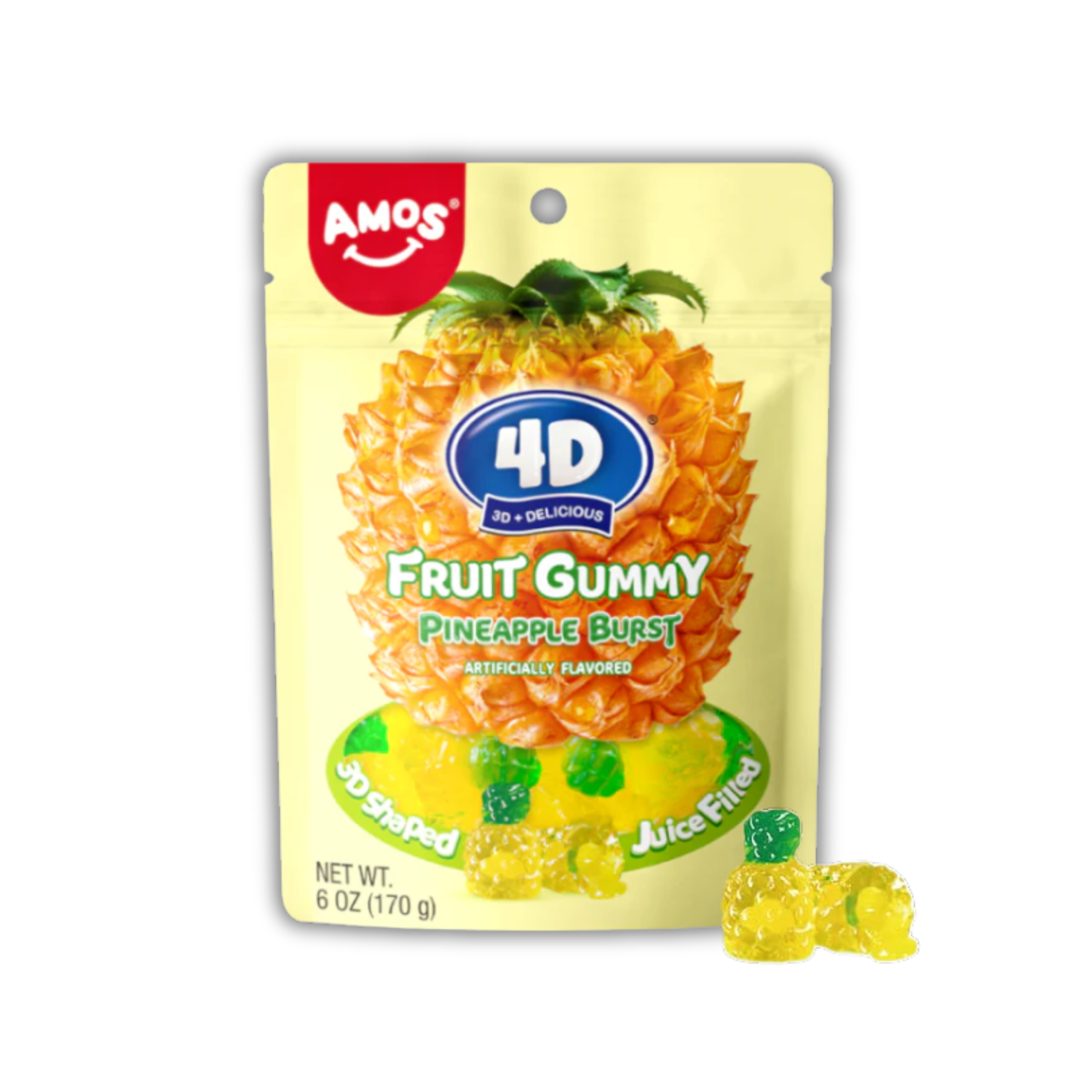 Amos 4D Fruit Gummy Pineapple Burst