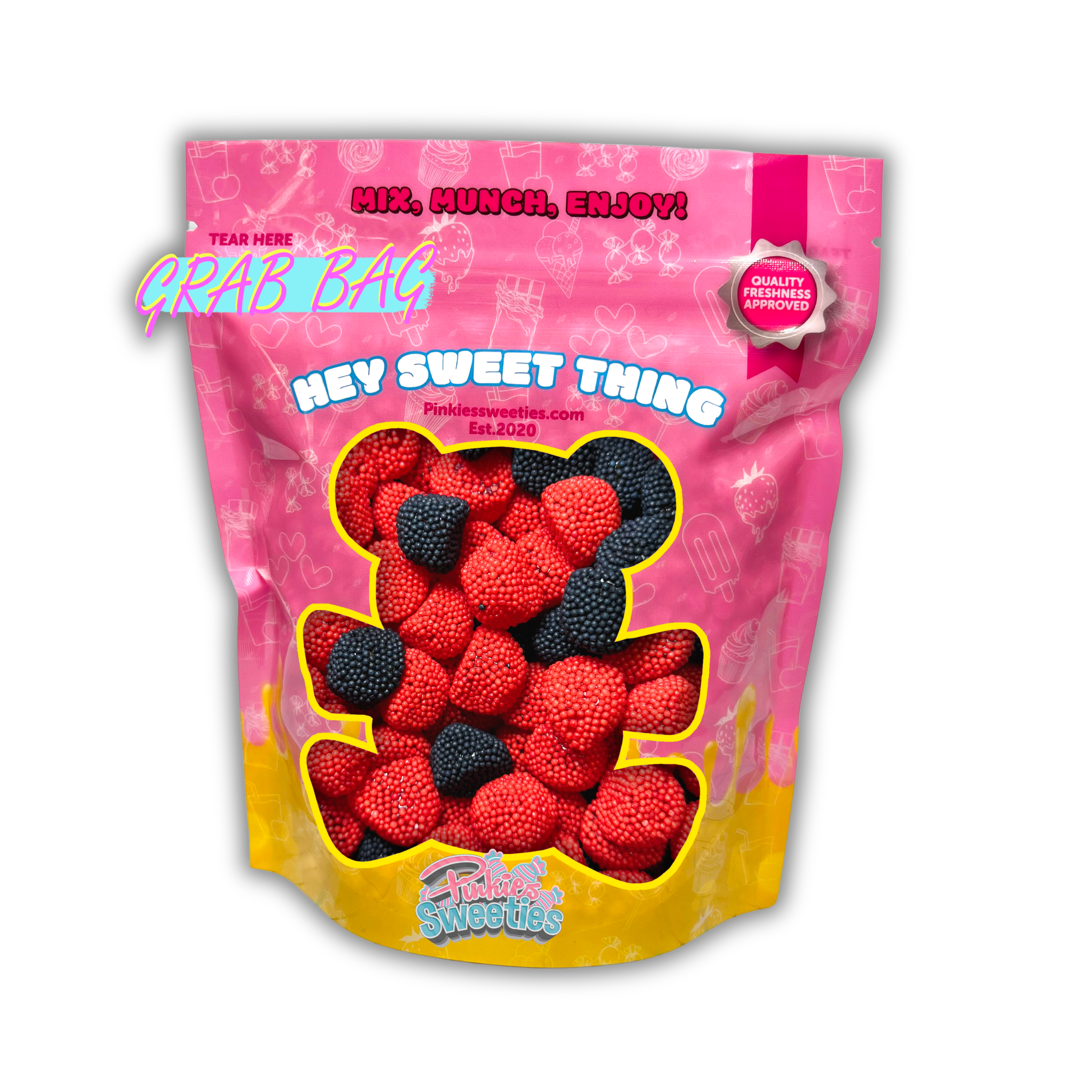 250g BLACK & RASPBERRY BERRIES Grab Bag