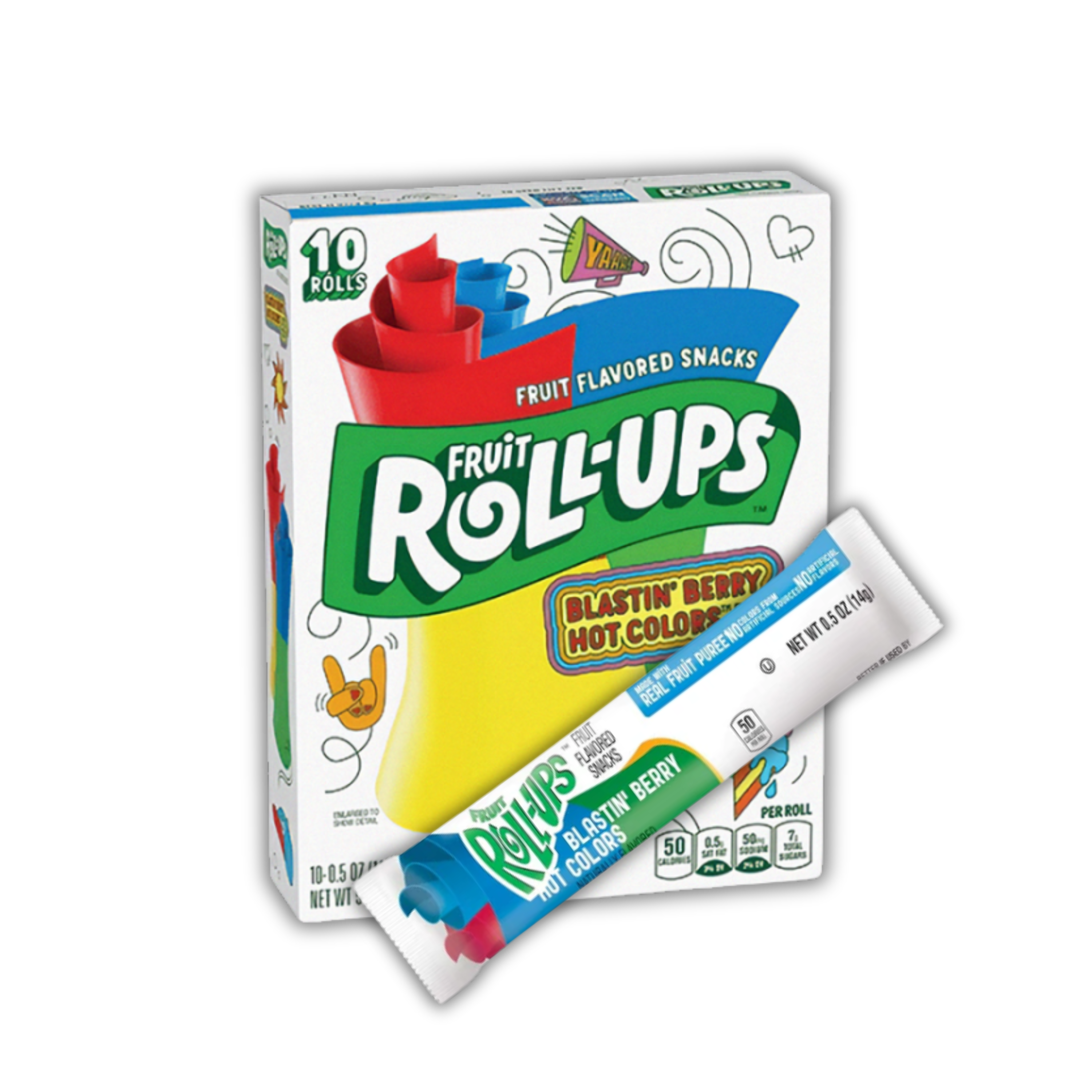 Fruit Roll-Ups Blastin' Berry Hot Colors