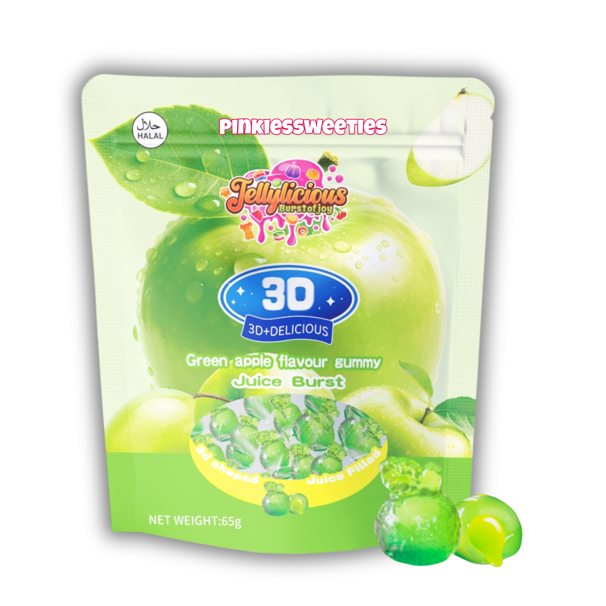 Vegan/Halal 3D Gummies Apple