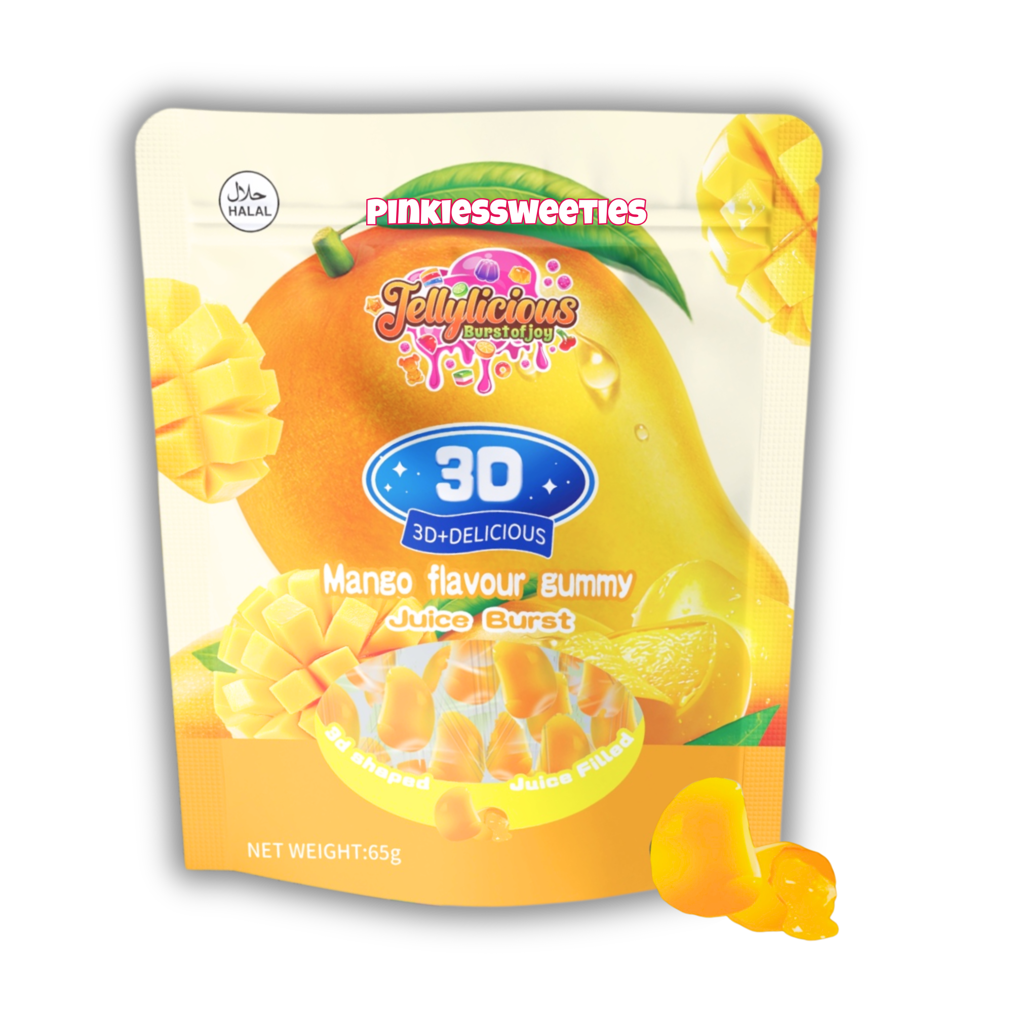 Vegan/Halal 3D Gummies Mango