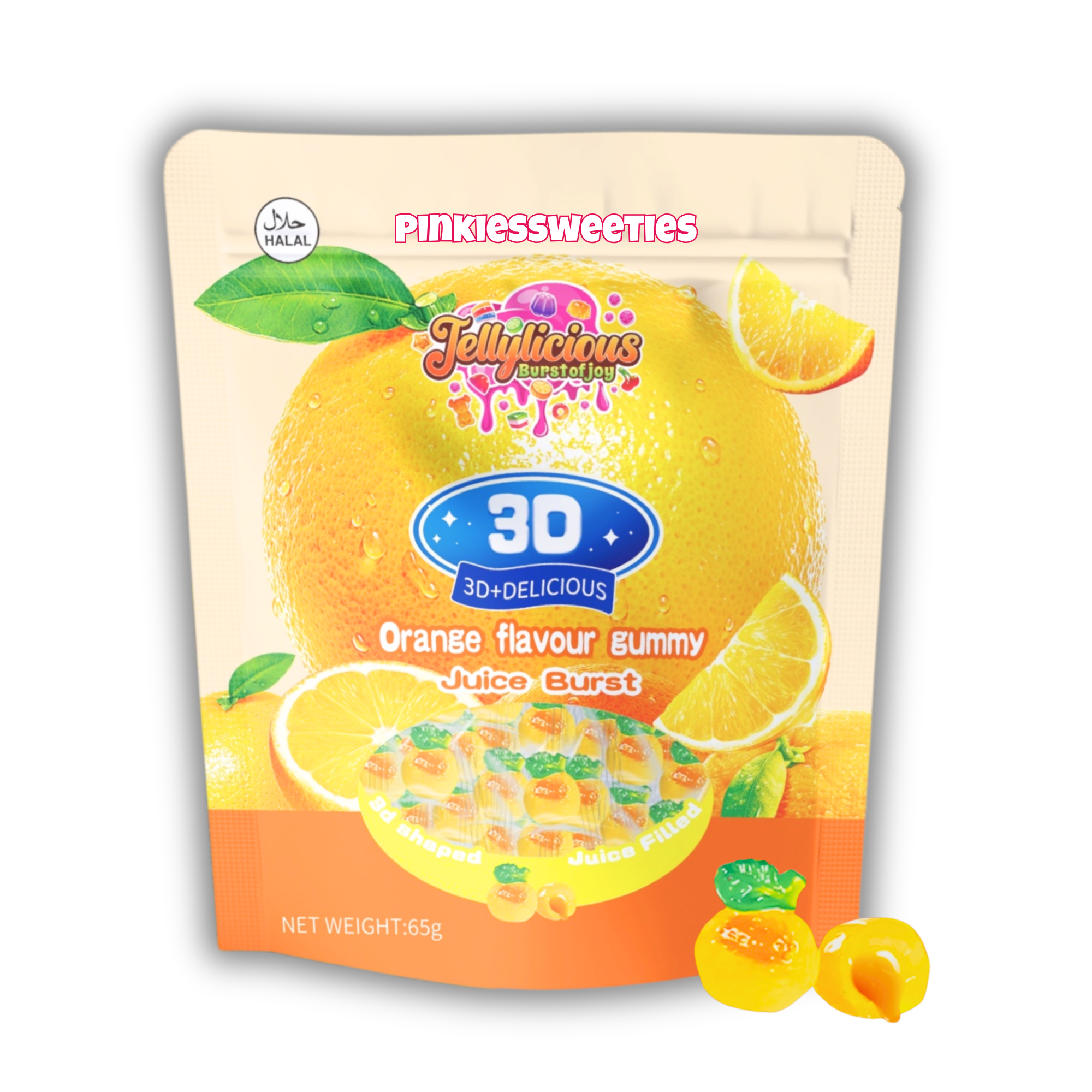 Vegan/Halal 3D Gummies Orange