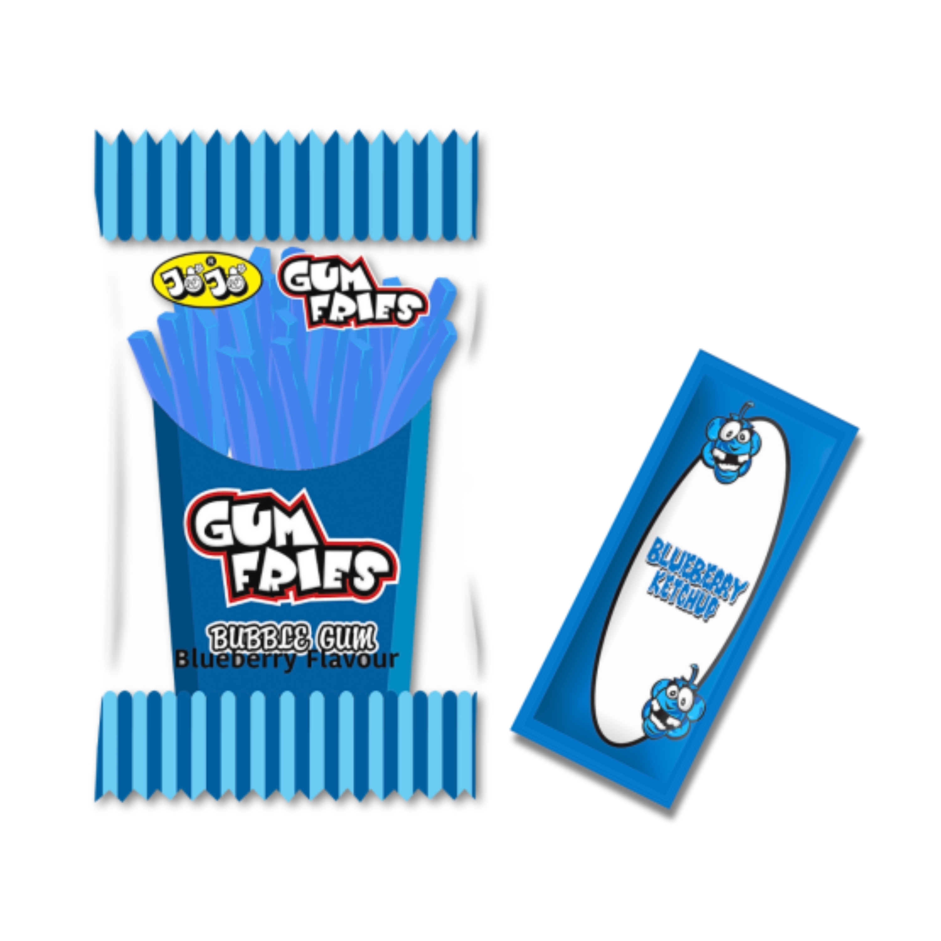 Bubblegum Fries Blueberry with Candy Ketchup