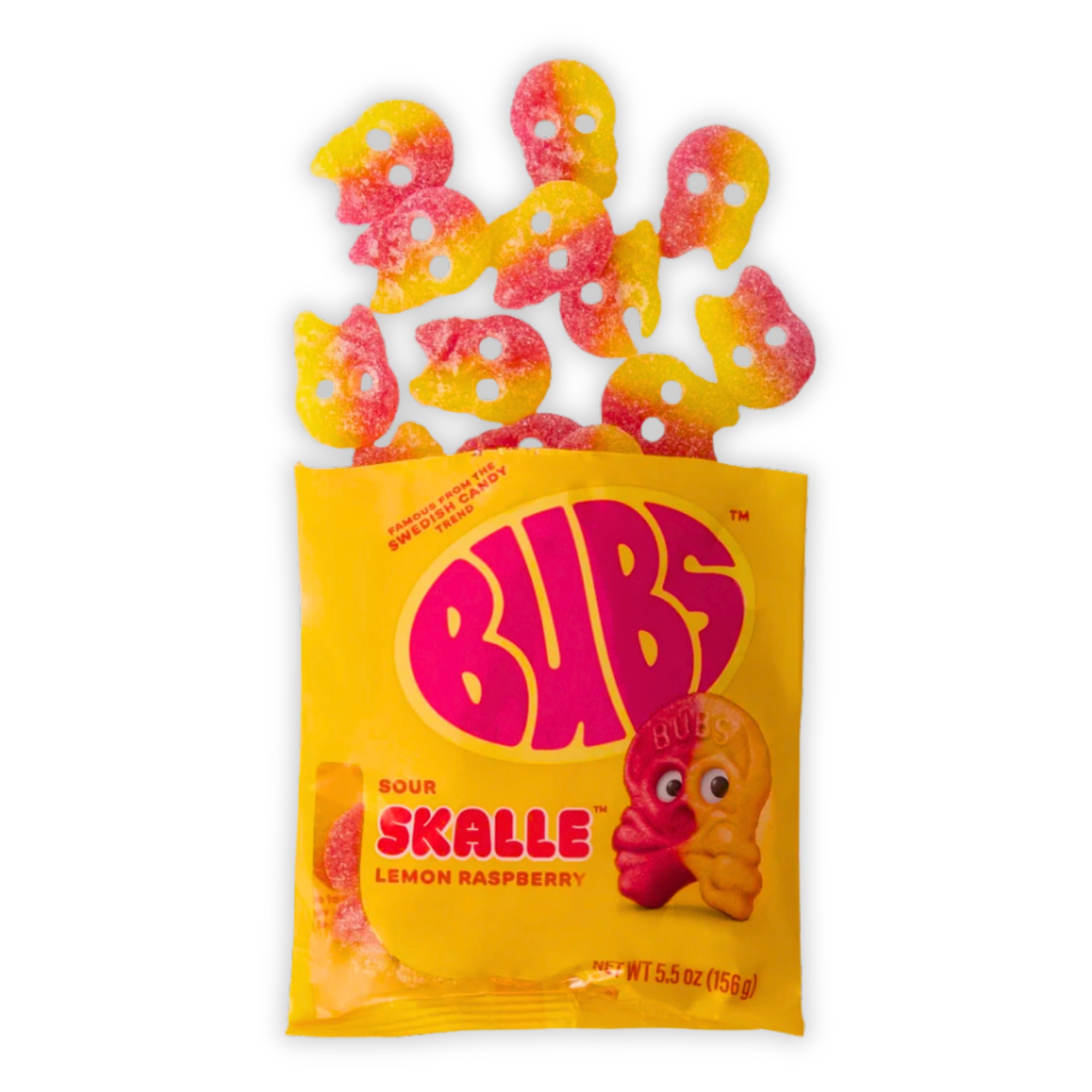 Bubs Sour Skulls Lemon Raspberry