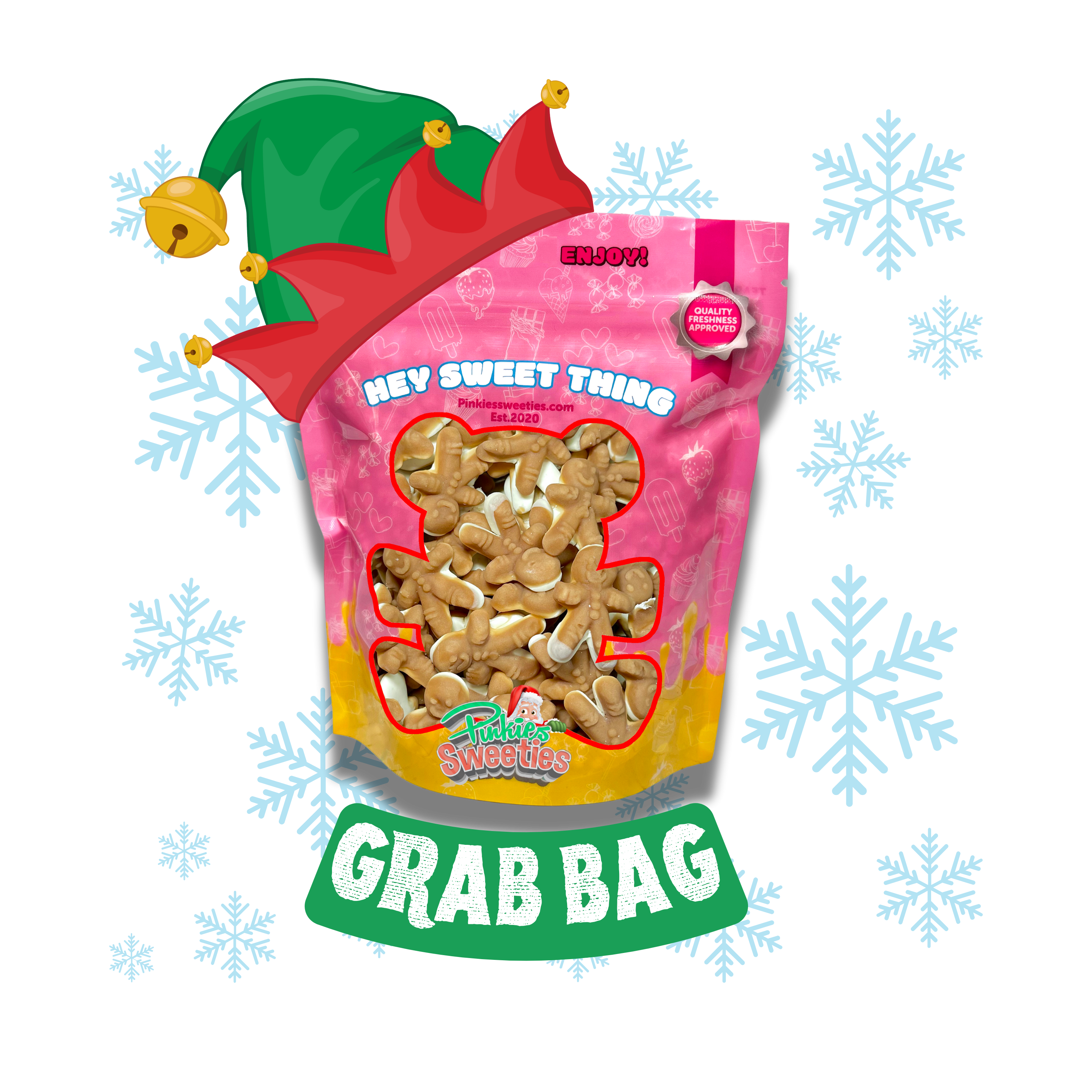 250g COOKIES N' CREAM GINGERBREAD MEN Grab Bag