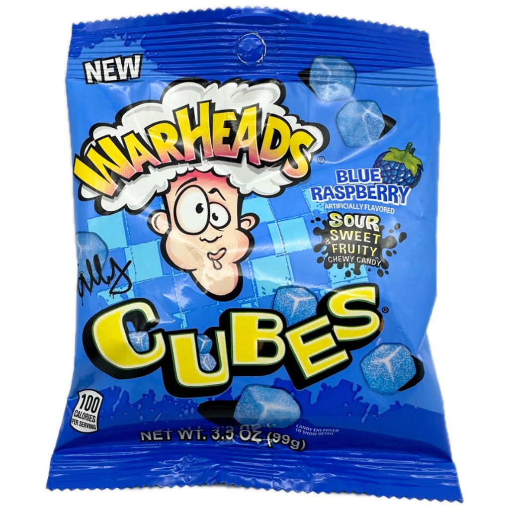 Warheads Blue Raspberry Cubes