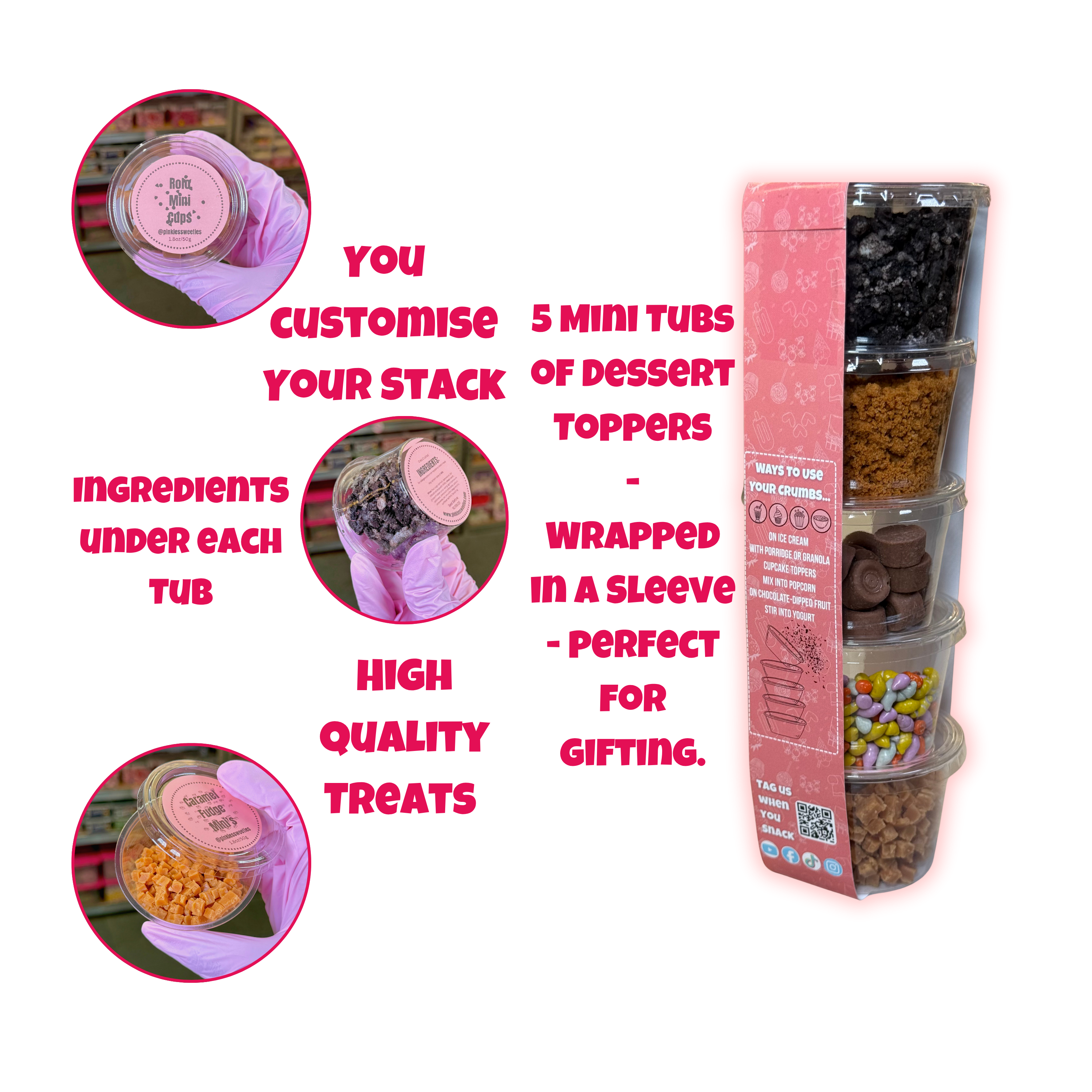 Snackrite Stackers Snack Pot Stackers UK | Build Your Own Dessert Topping Stack | Made To ...