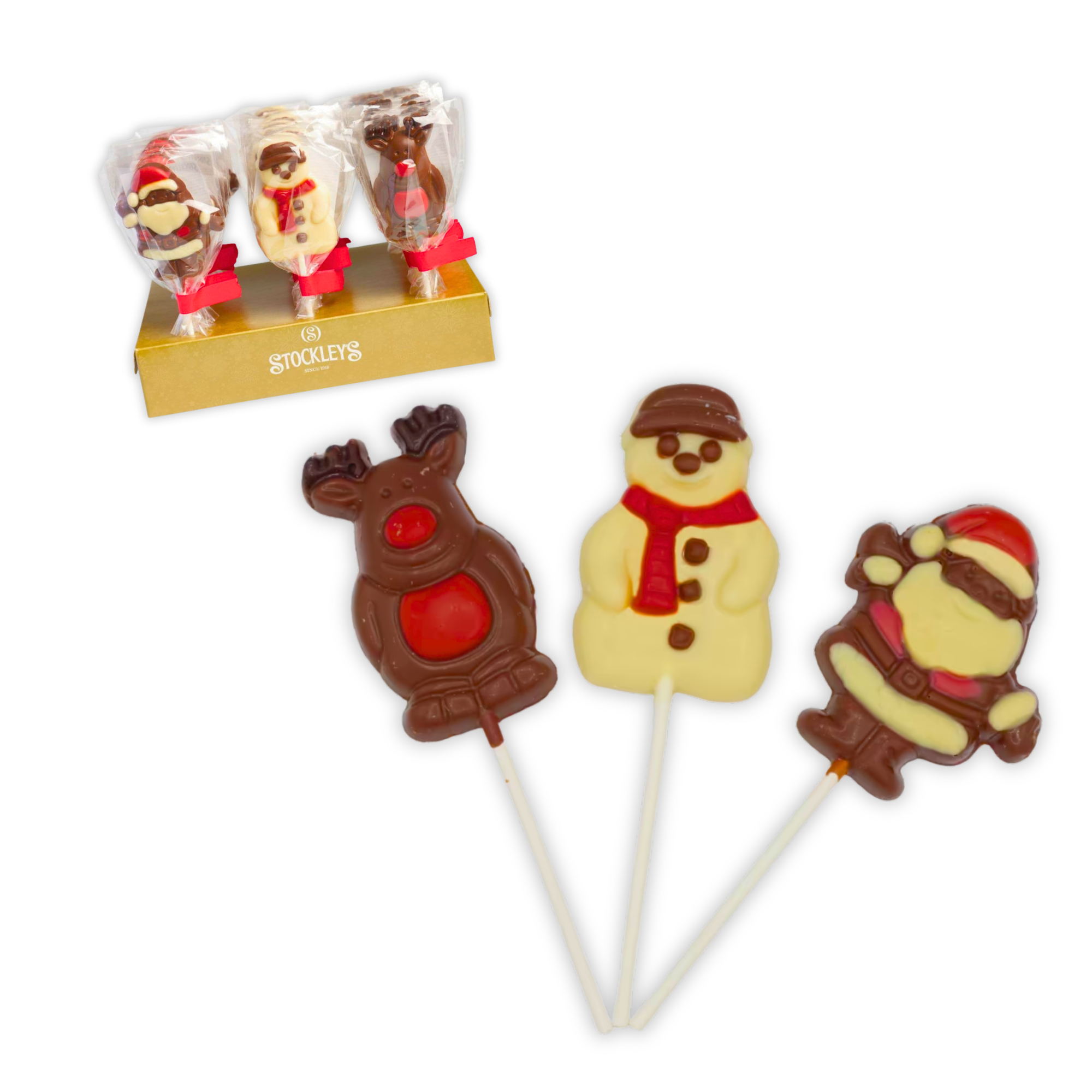 Chocolate Christmas Lollipops
