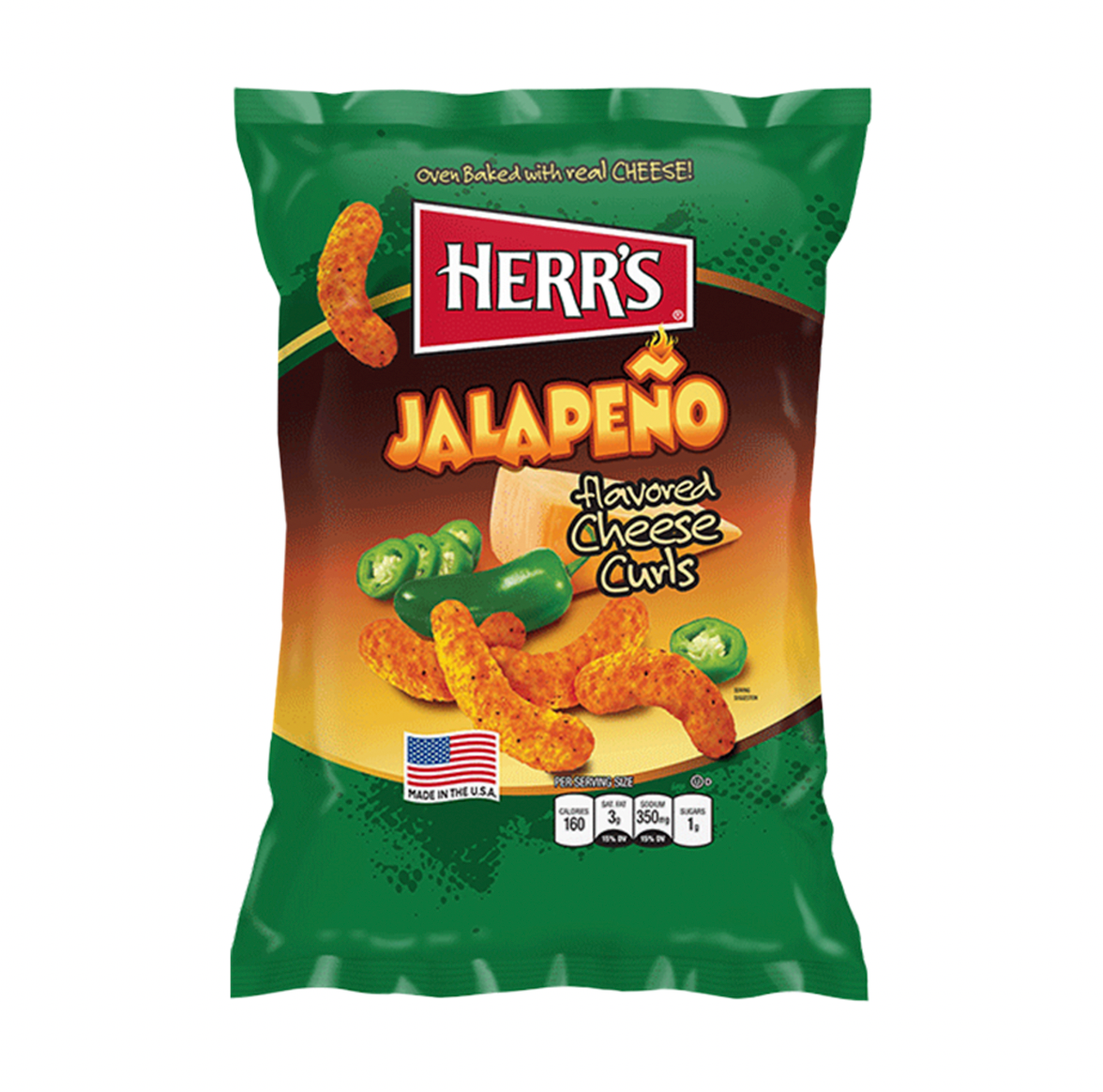 Herr’s Jalapeño Cheese Curls 113g (Pennsylvania)