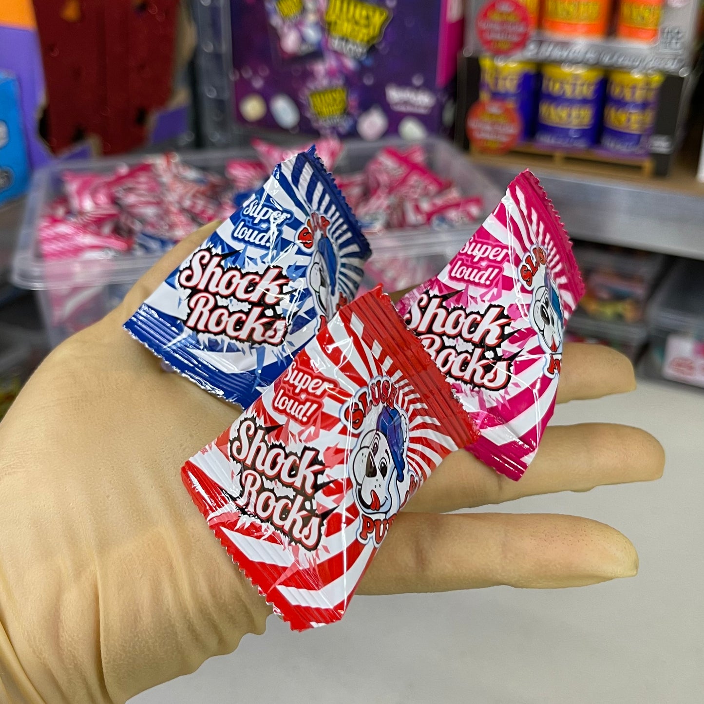 Slush Puppie Shock Rocks Popping Candy 4 Pack