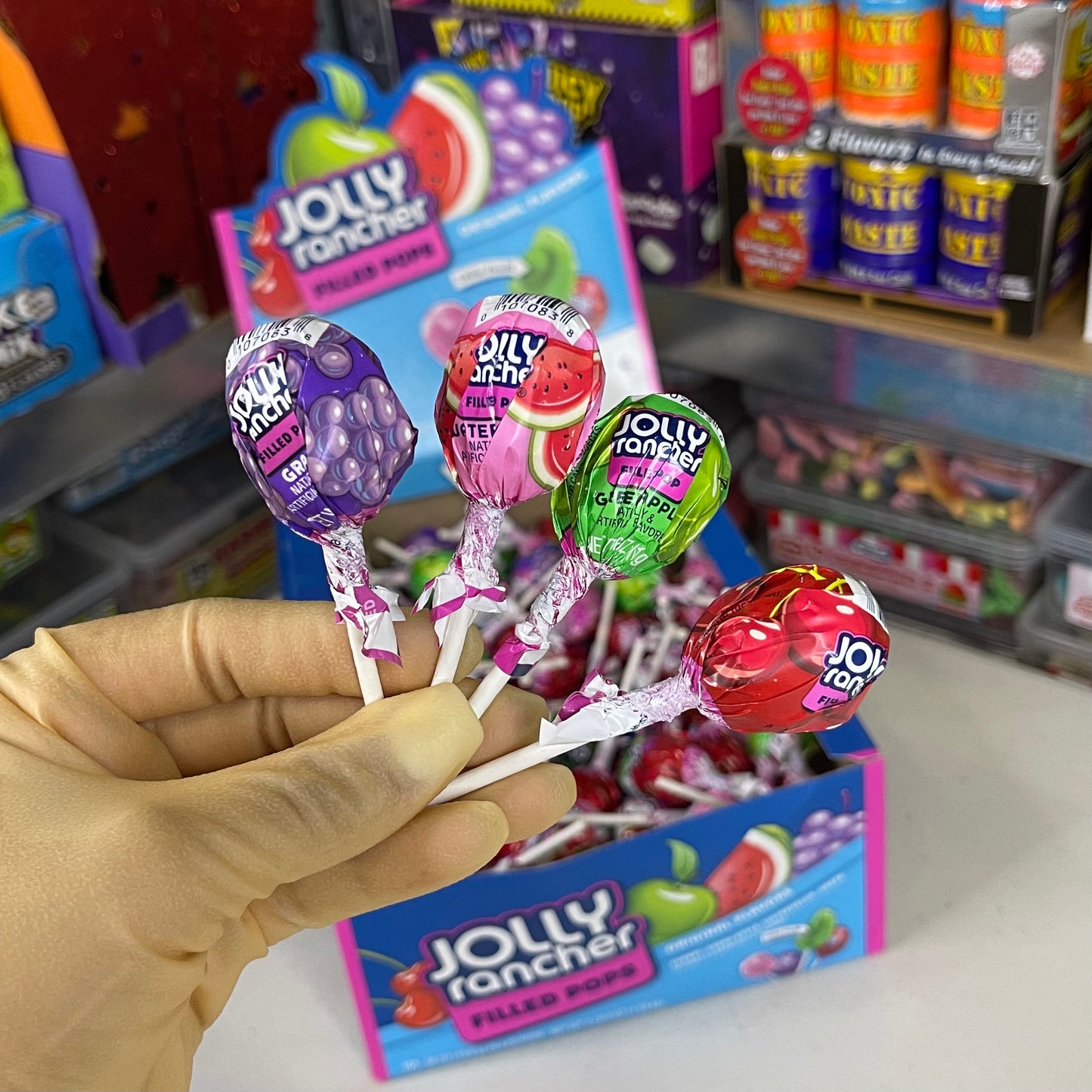 Jolly Ranchers Chew Filled Pops 4 Pack